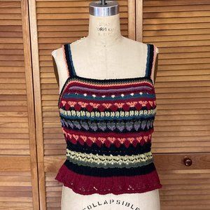 Zara Crochet Cami W ruffel